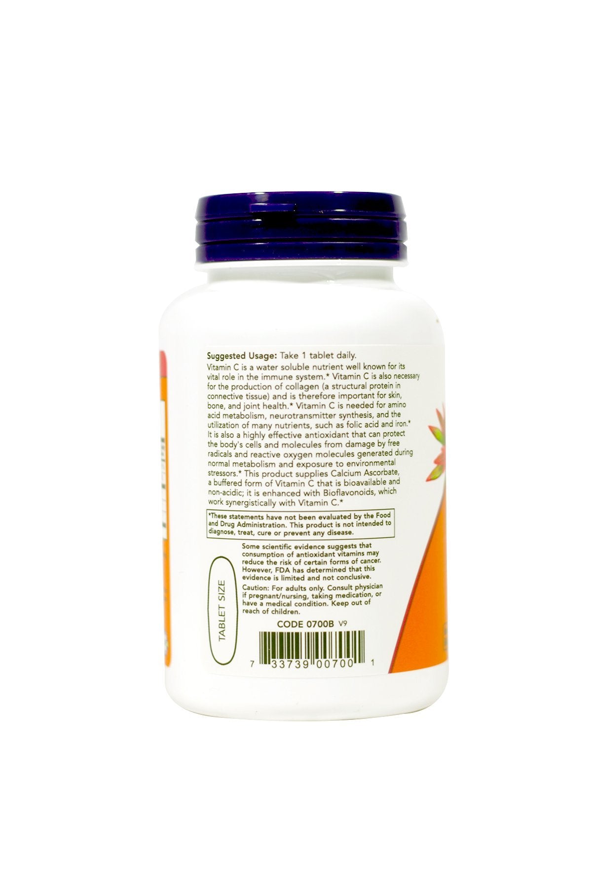 Tabletas NOW C-1000 liberación sostenida vitamina c