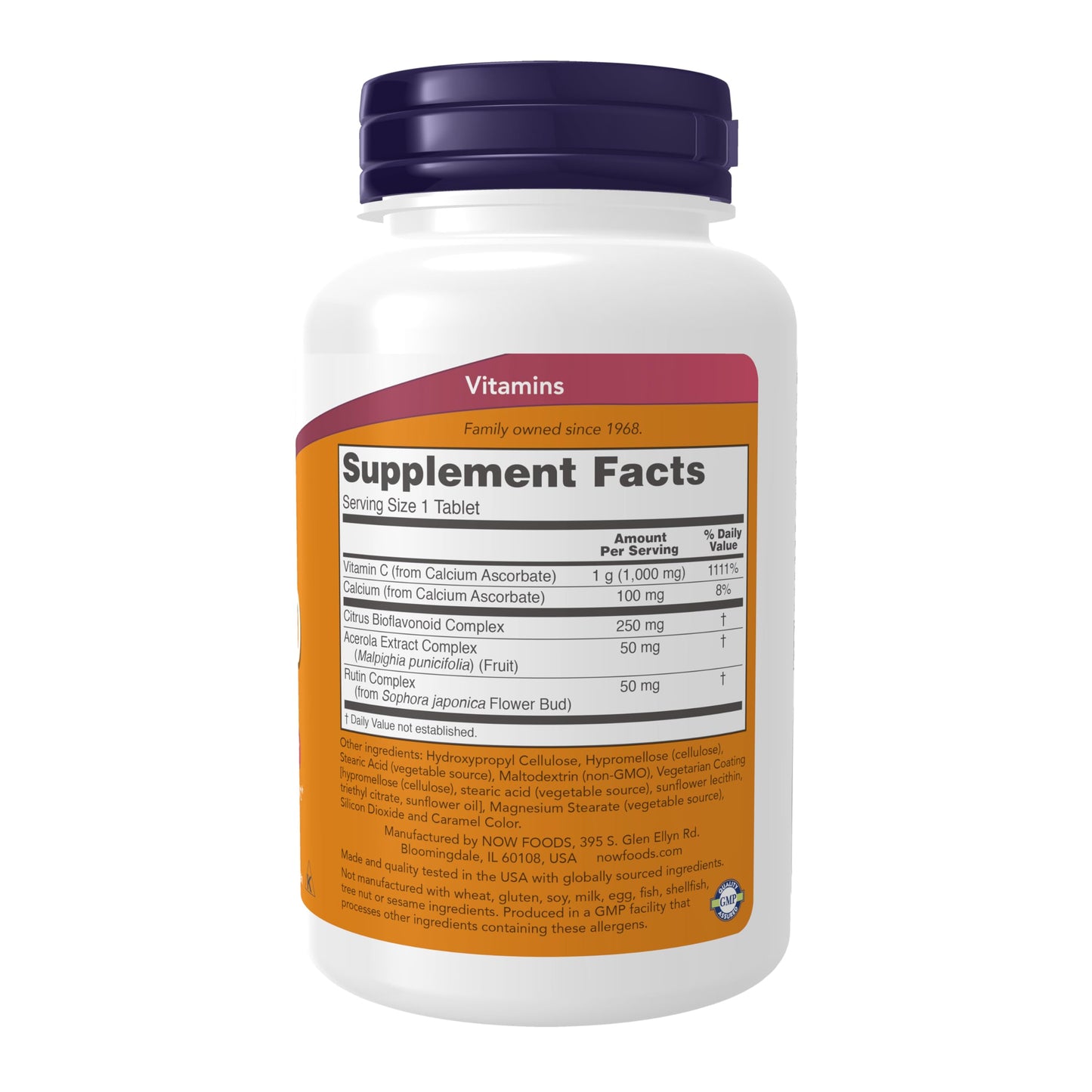 Tabletas NOW Foods vitamina C-1000 con protección antioxidante