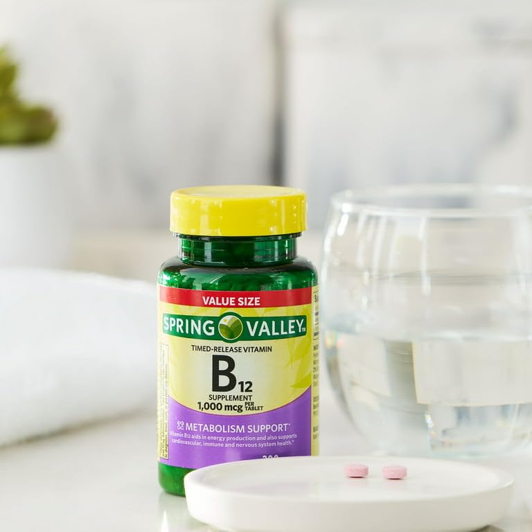 Tabletas saludables sin lactosa vitamina B12