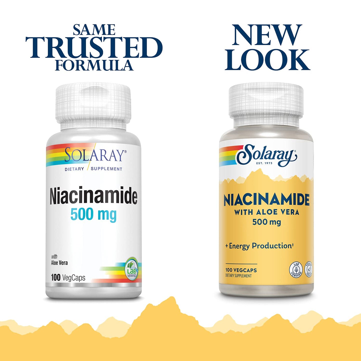 Tabletas SOLARAY niacinamida vitamina B-3 para energía