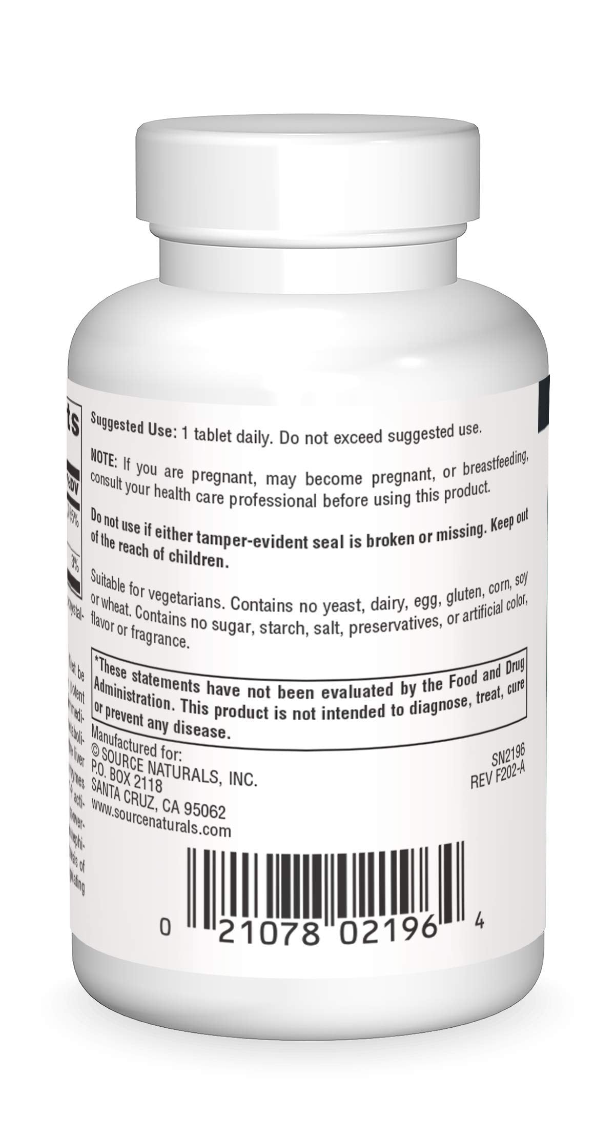 Tabletas Source Naturals B-6 para sistema nervioso saludable