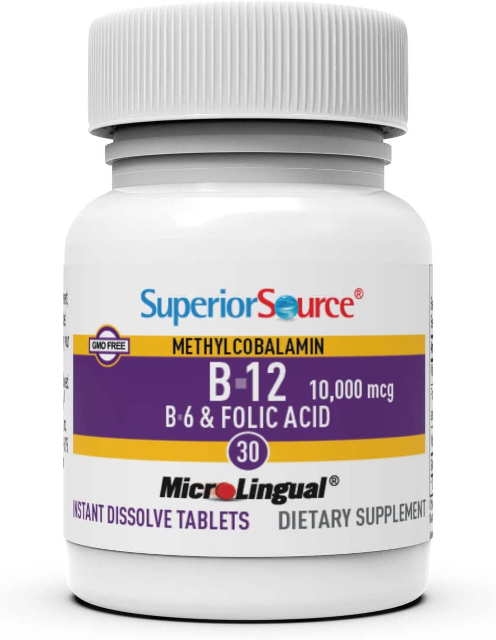 Tabletas sublinguales Superior Source B-12 para energía natural