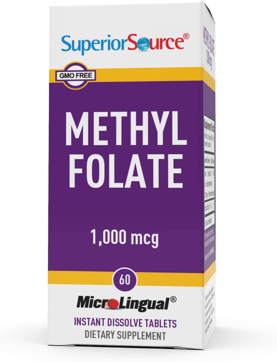 Tabletas sublinguales superior source metilfolato apoyo salud