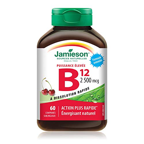 Tabletas sublinguales vitamina B12 Jamieson cerrar