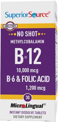 Tabletas suplementarias Superior Source B-12 10000 mcg