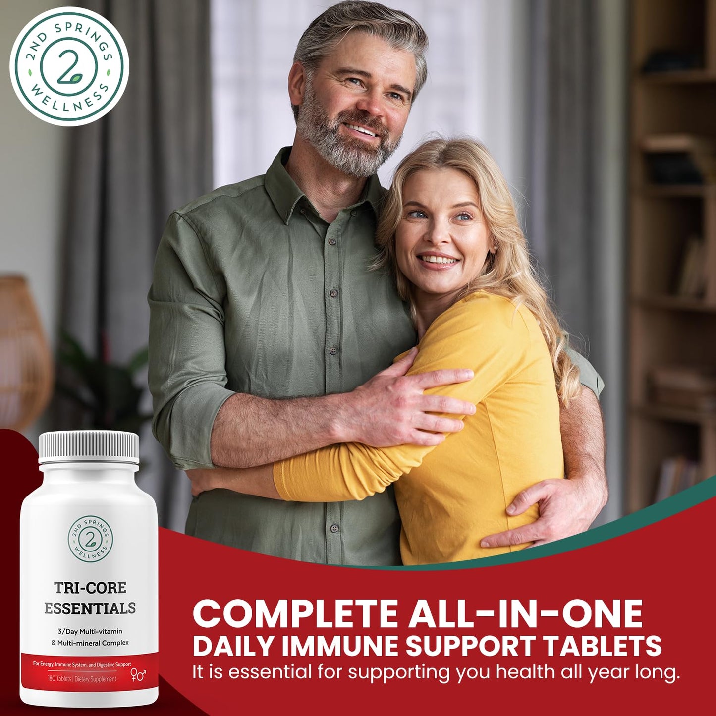 Tabletas de Tri-Core Essentials multivitamínico para hombres y mujeres