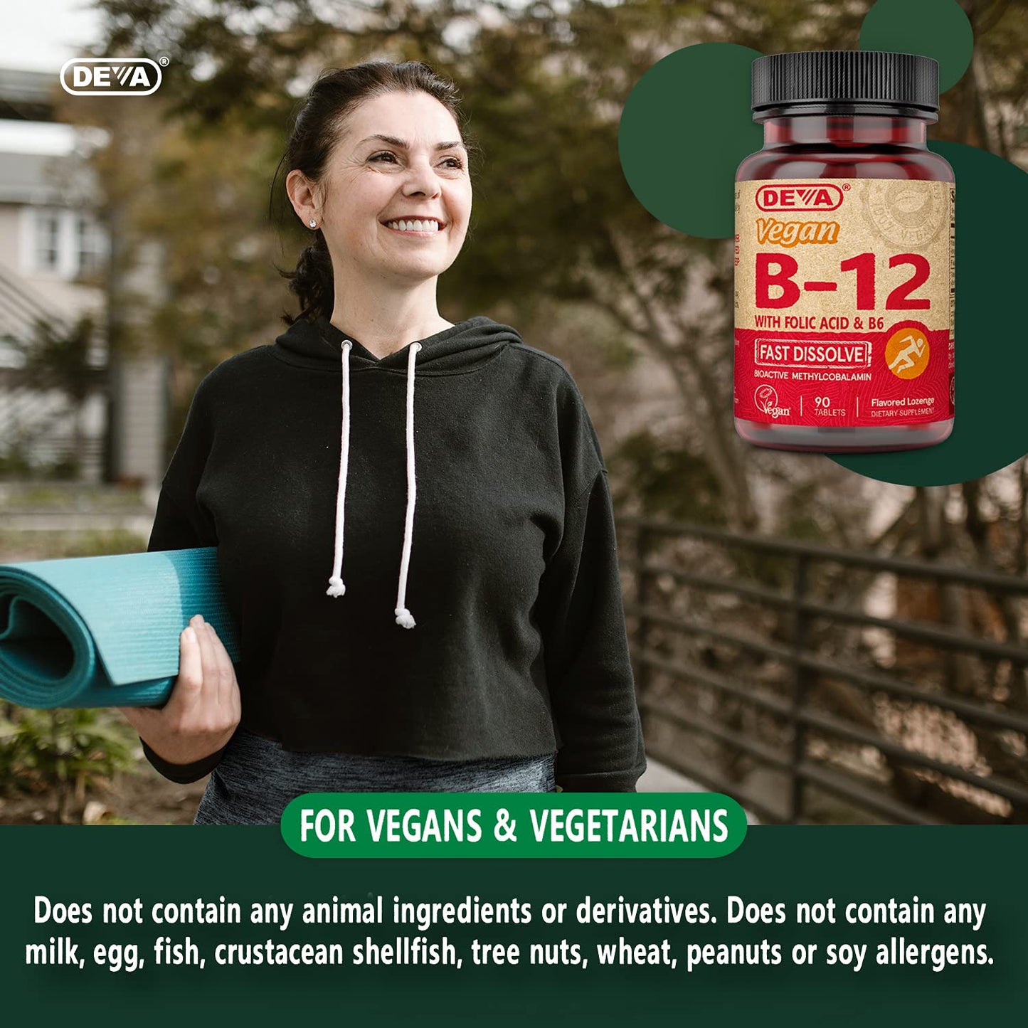 Tabletas veganas deva vitamina b12 disolubles