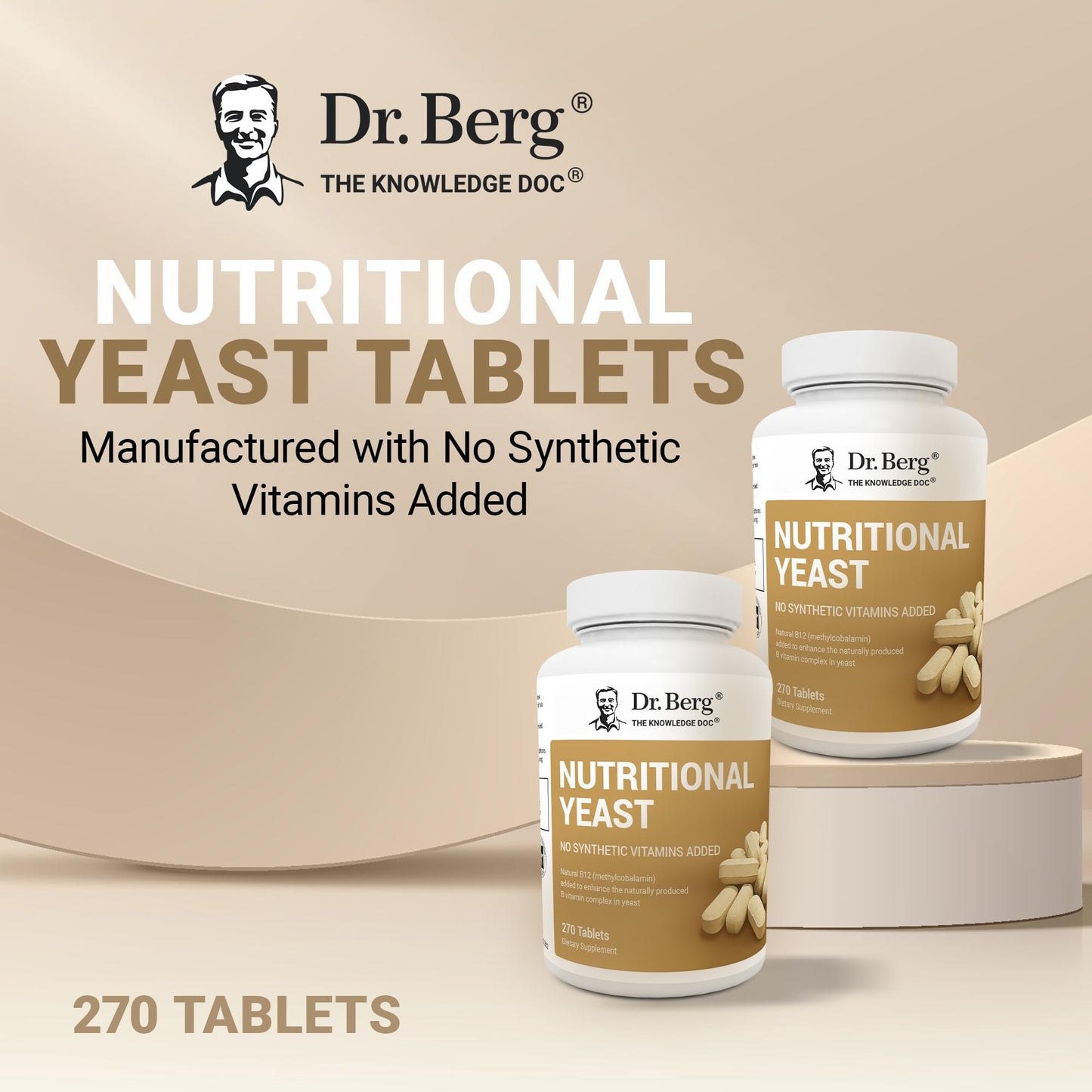 Tabletas veganas de levadura nutricional Dr Berg