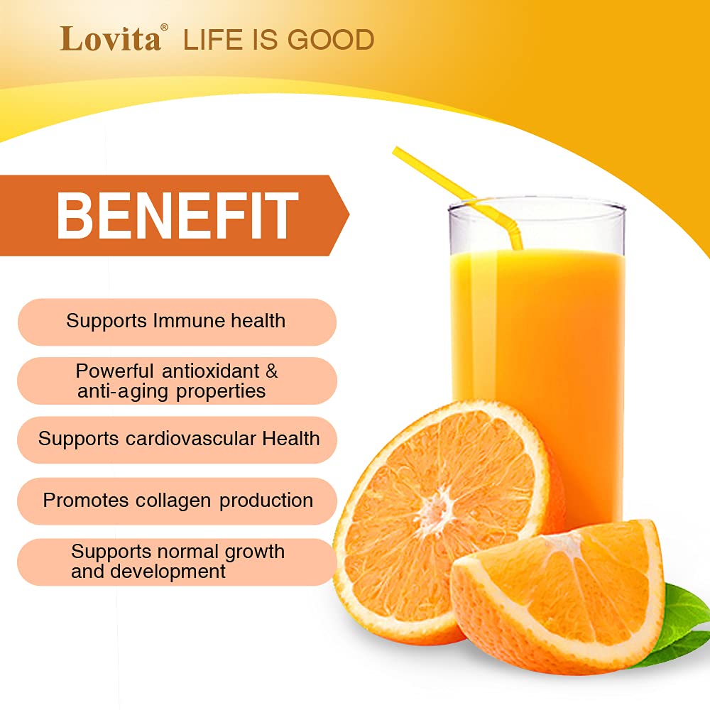 Tabletas vegetarianas Lovita vitamina C antioxidantes y salud