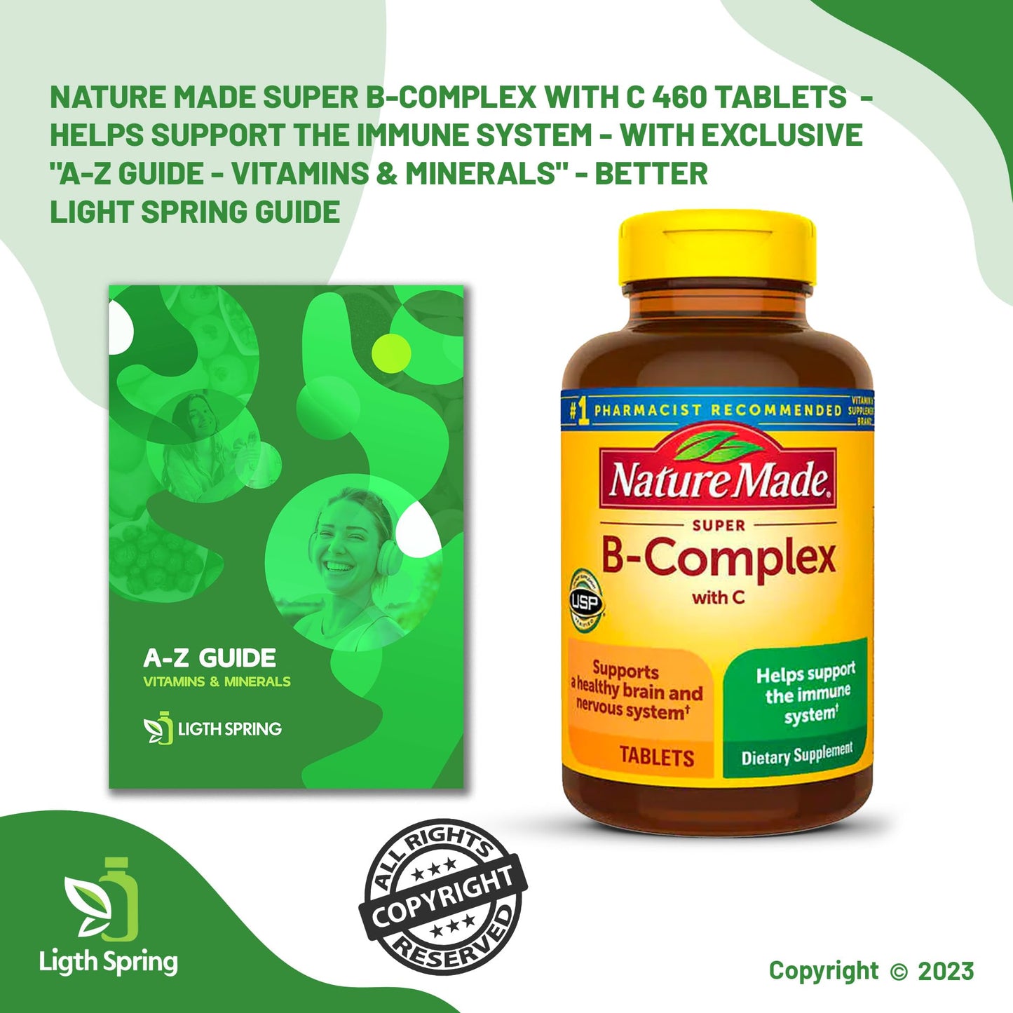 Tabletas vitamina B y C para metabolismo y sistema inmune