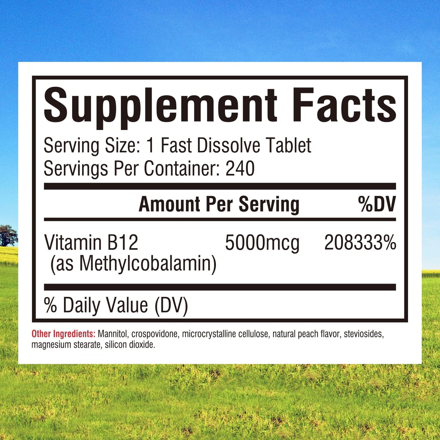 Tabletas vitamina b12 5000mcg metilcobalamina vegano