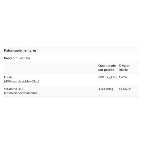 tabletas de vitamina b12 con ácido fólico Swanson color rosa
