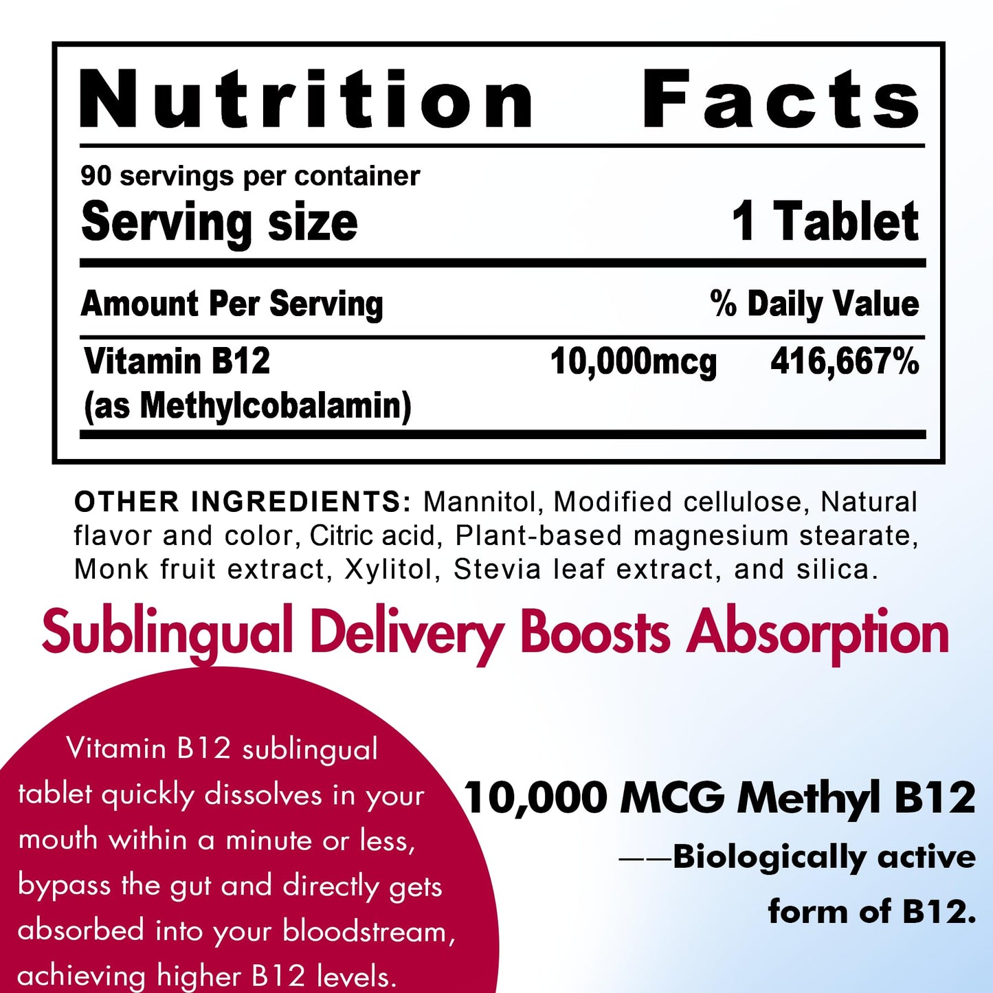 Tabletas vitamina B12 Nextdia sabor fresa natural sin azúcar