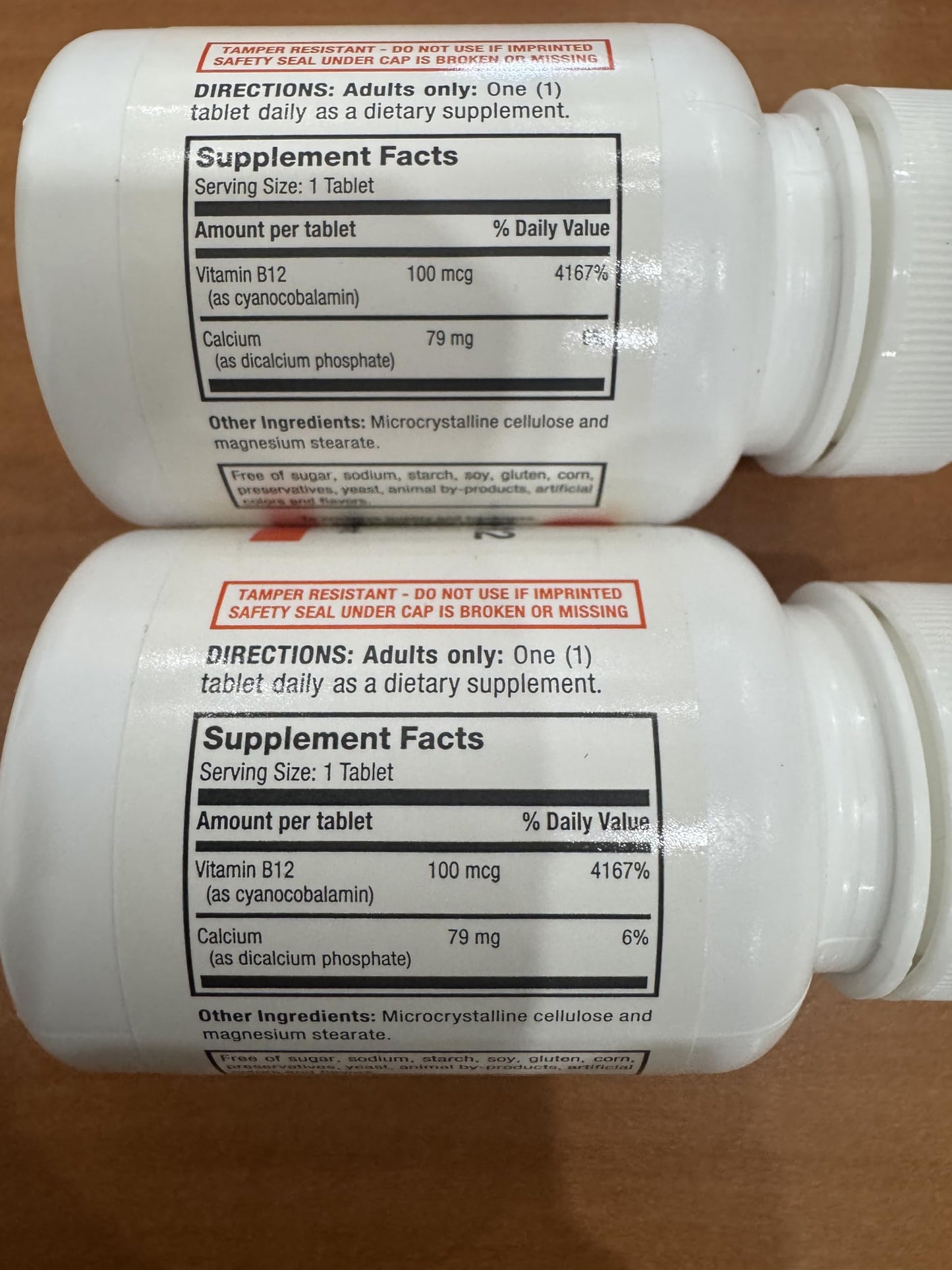 Tabletas de vitamina B-12 Rugby en envase