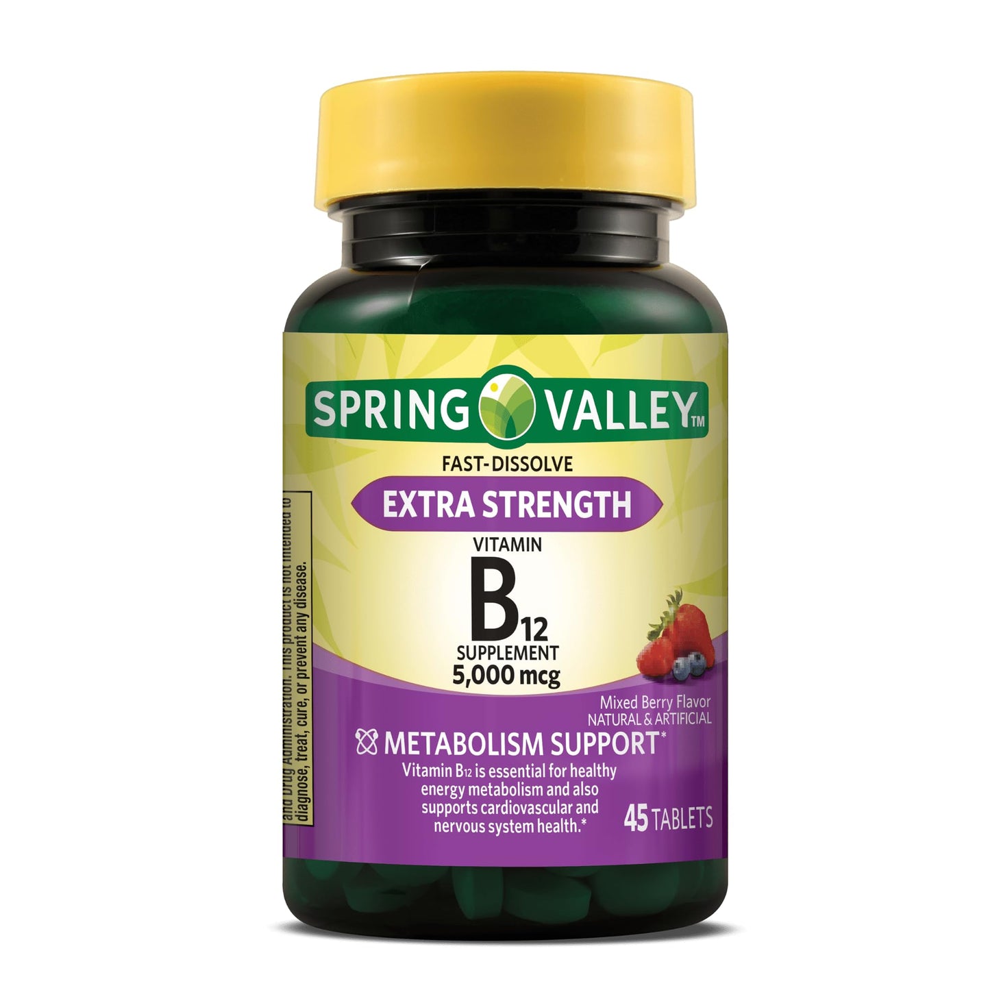 Tabletas de vitamina B12 Spring Valley sabor berry