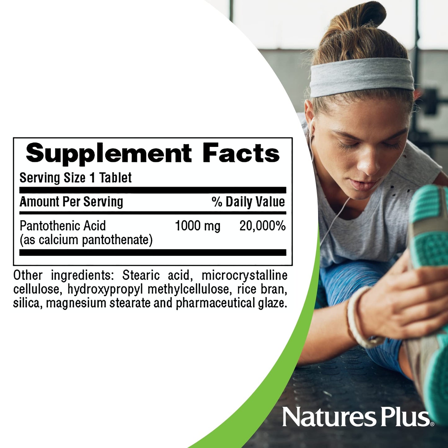 Tabletas vitamina B5 alta potencia NaturesPlus