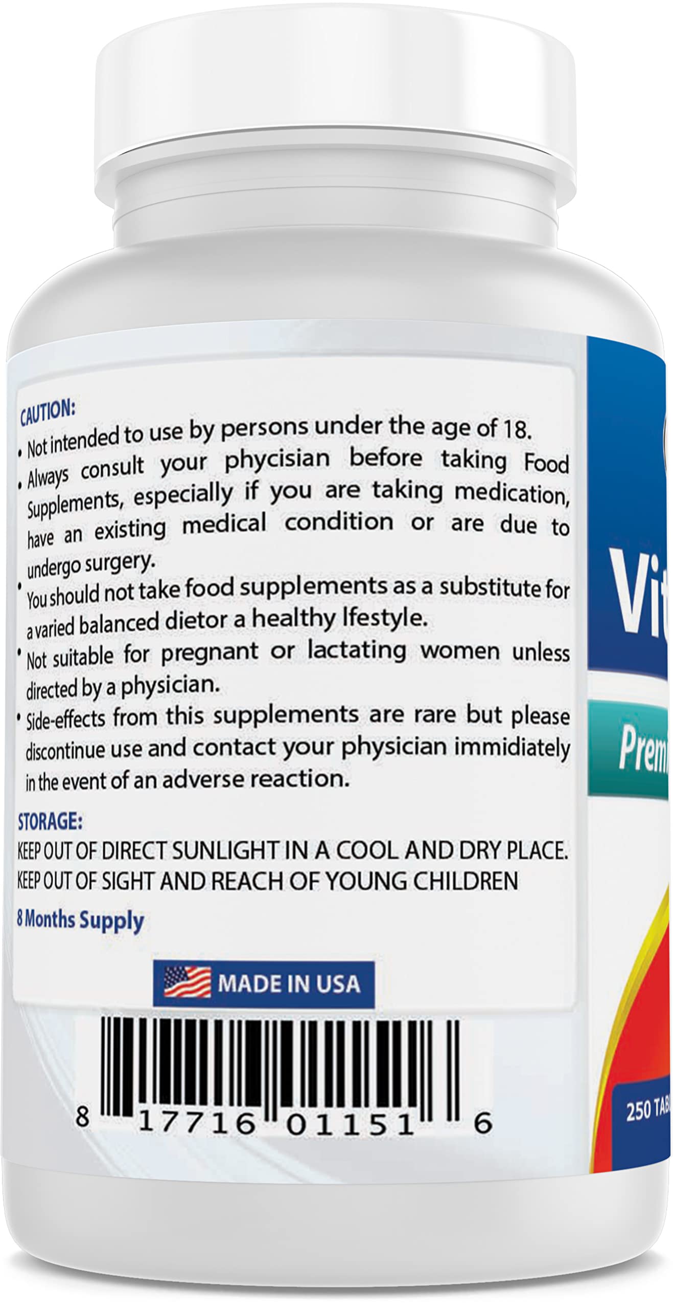 Tabletas de Vitamina B6 Best Naturals 50 mg