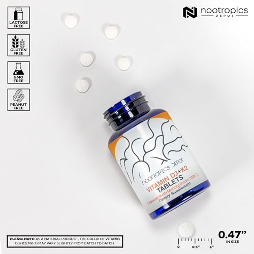 Tabletas vitaminas D3 K2 y C para uso diario