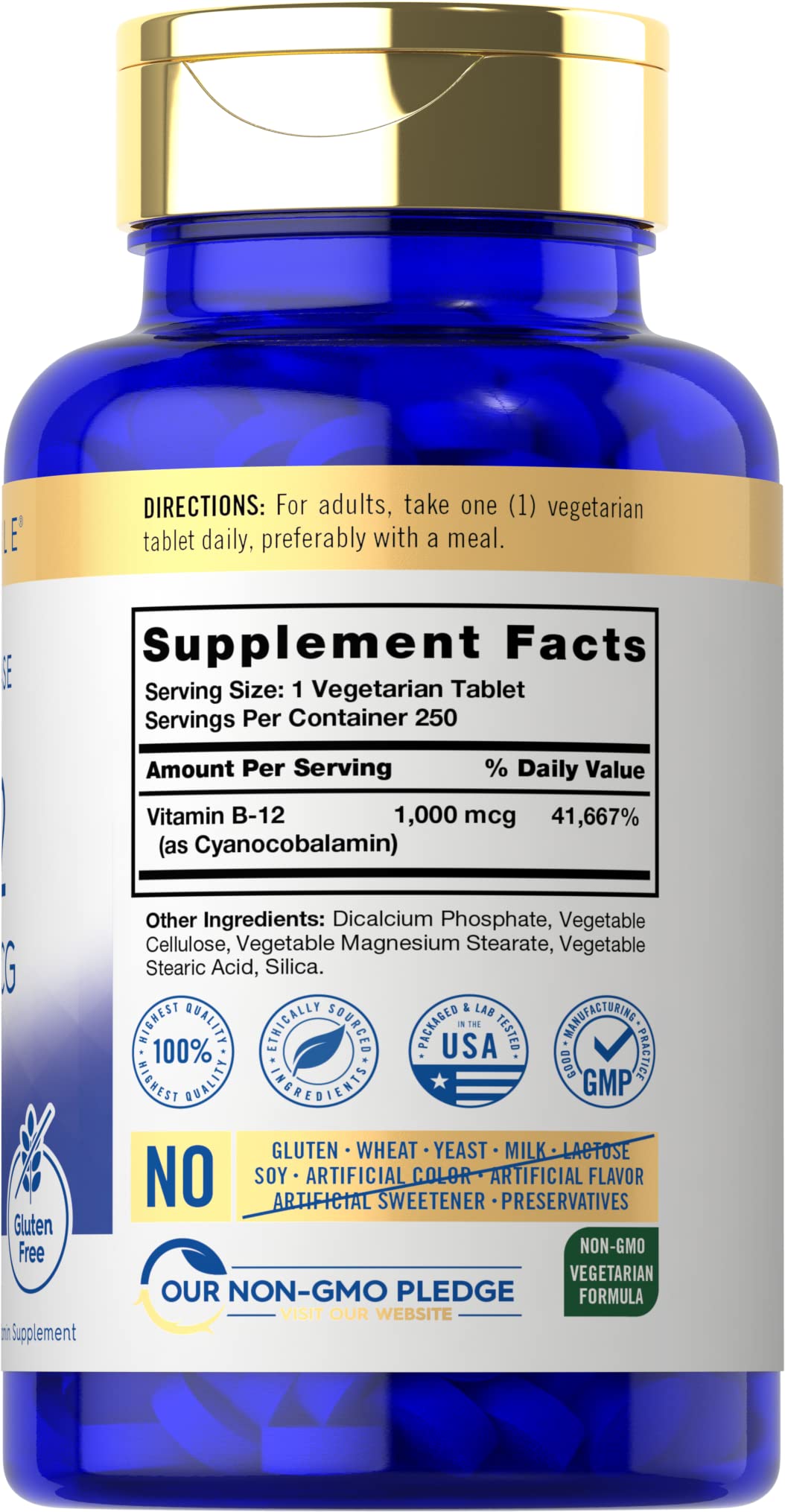 Tabletas vitamínicas B12 liberación prolongada Carlyle