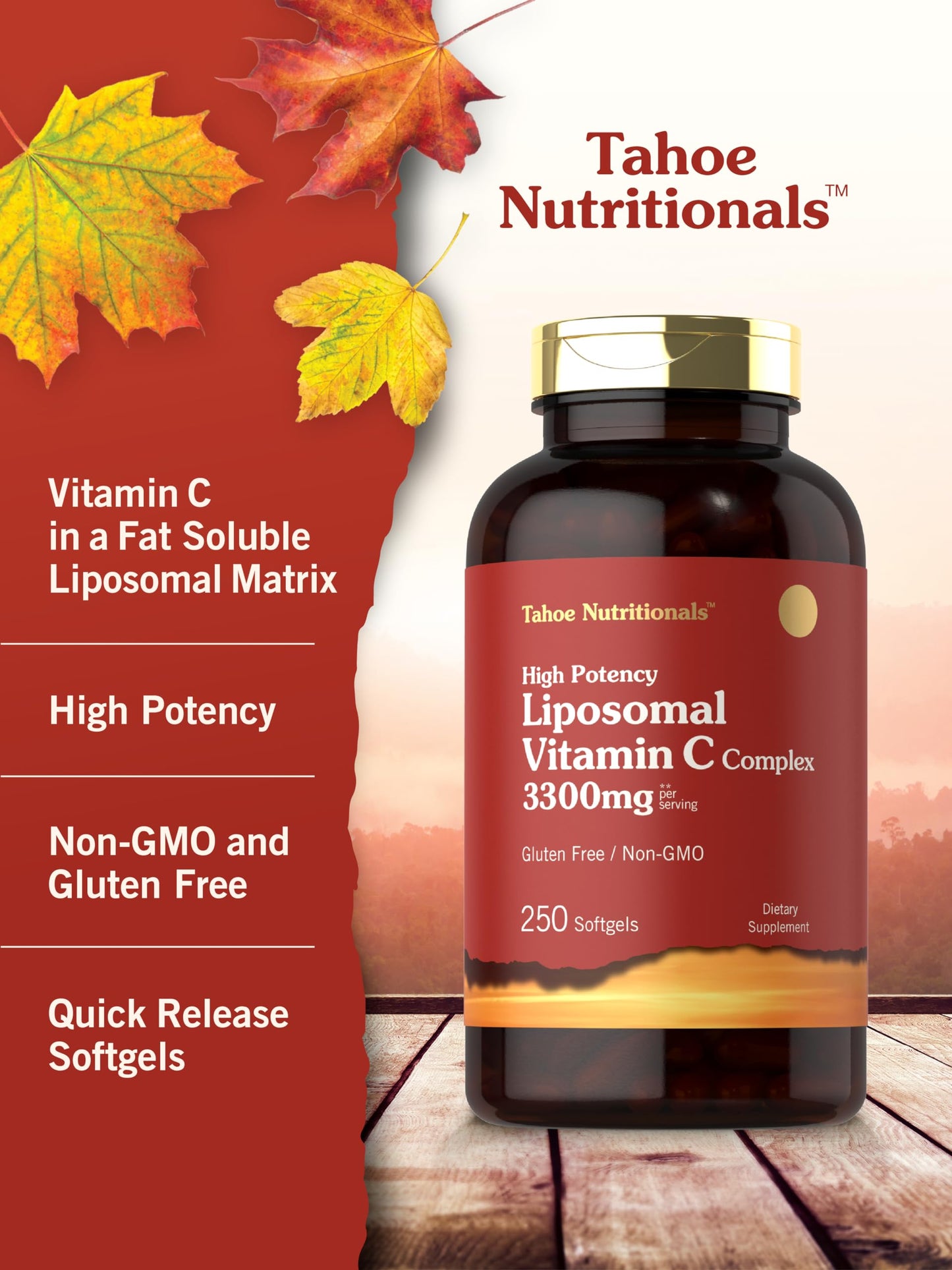 Tahoe Nutritionals Vitamina C cápsulas paquete cerrado
