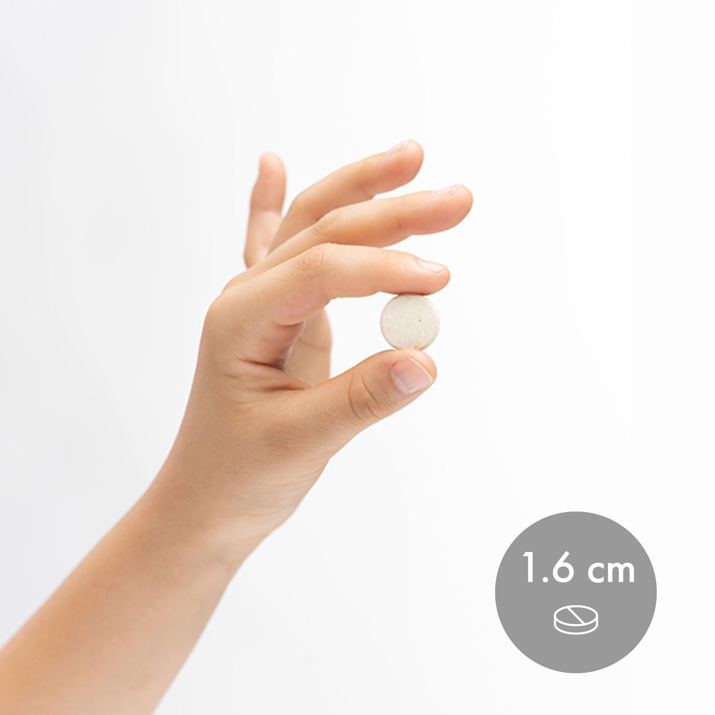Tamaño de tableta de multivitaminas masticables para niños