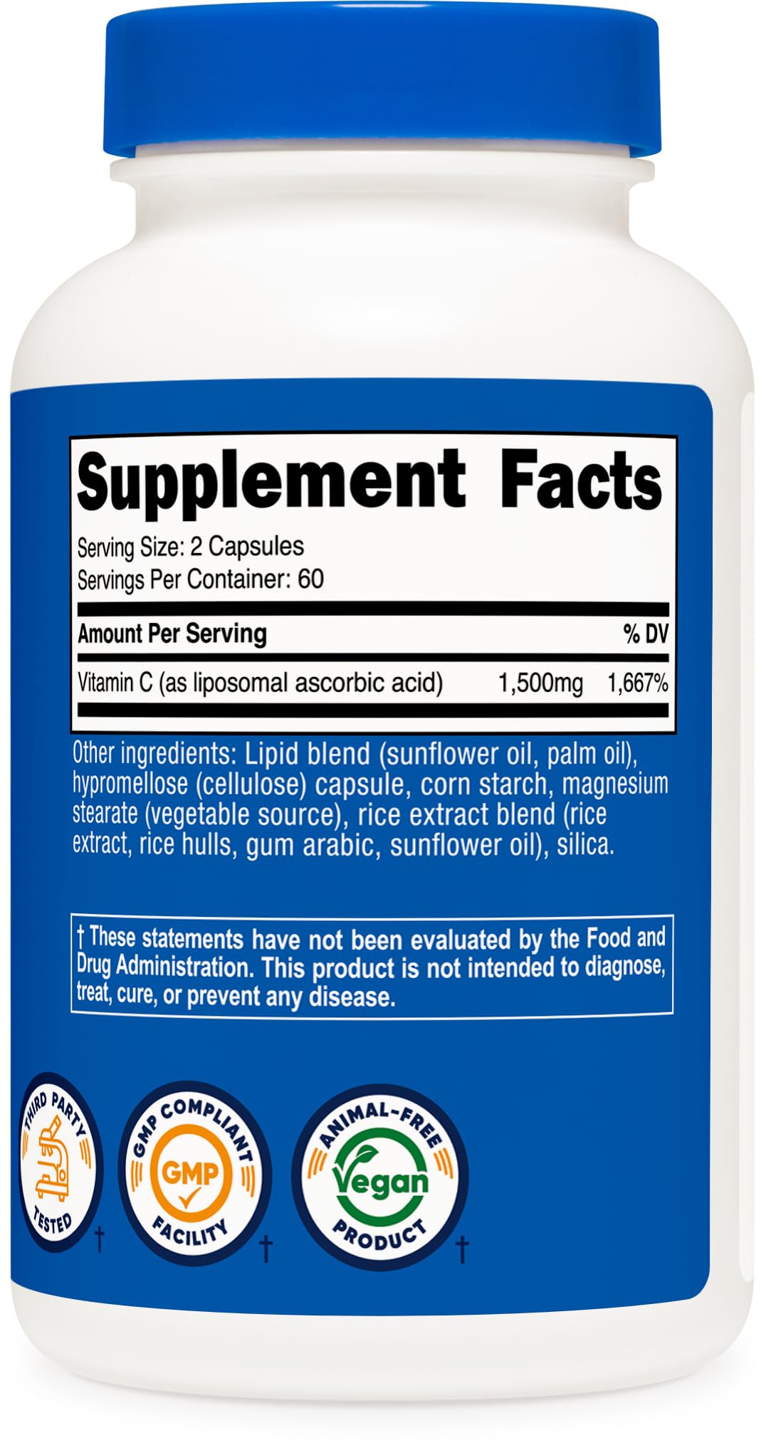 Tecnología liposomal Vitamina C Nutricost