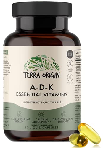 Terra Origin ADK suplemento vitaminas A D K1 K2 para salud