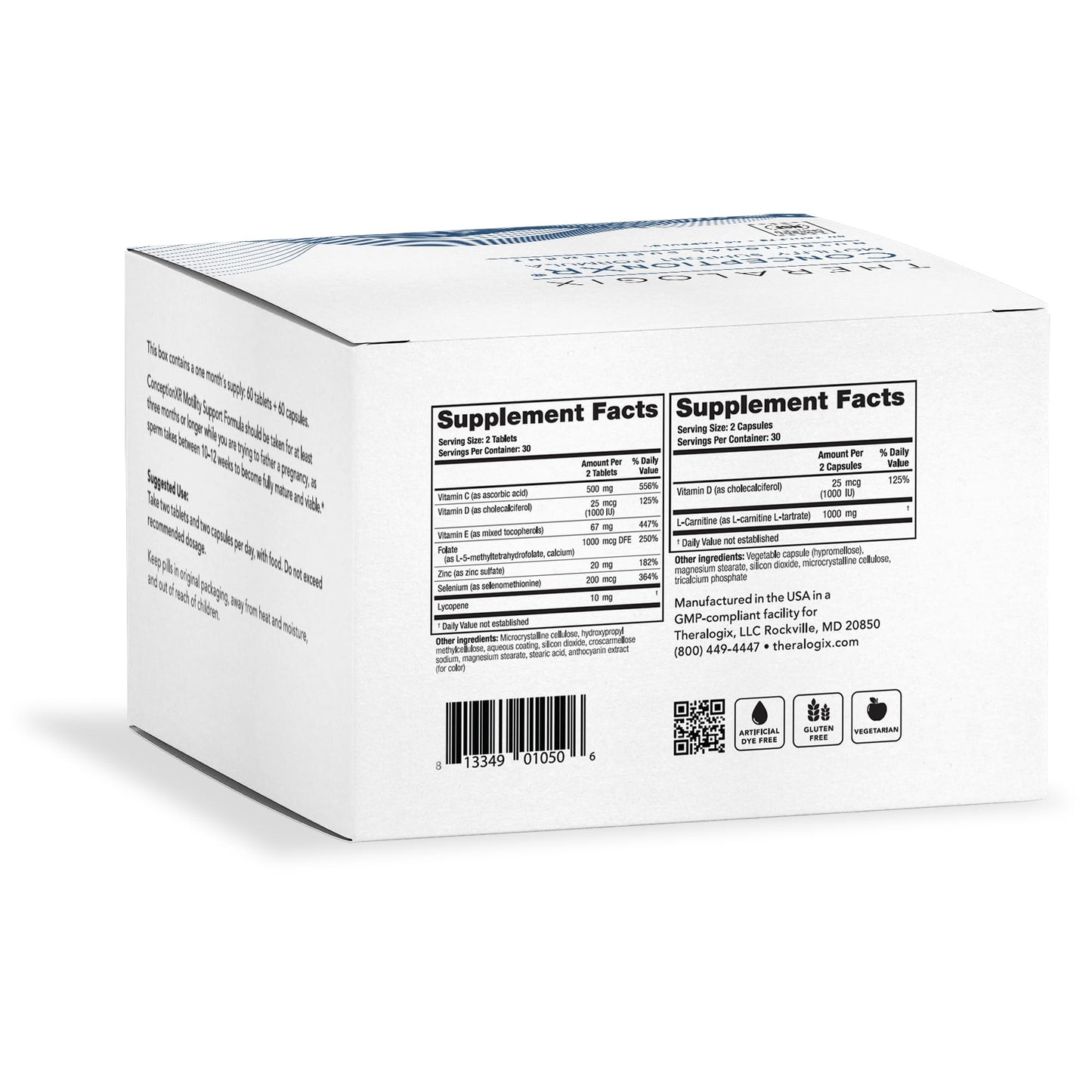 Theralogix ConceptionXR tabletas y cápsulas soporte motilidad esperma