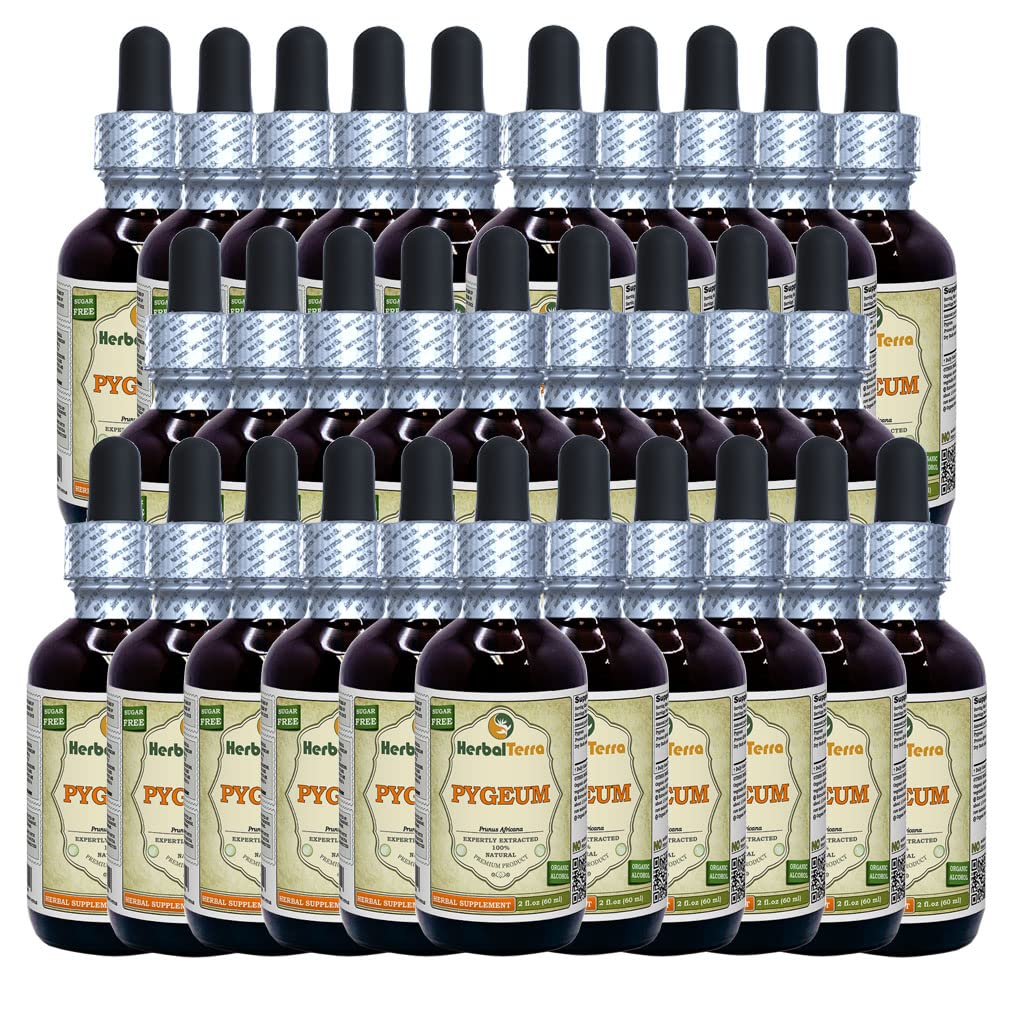 Botella de tintura orgánica Pygeum Cereza Africana HerbalTerra
