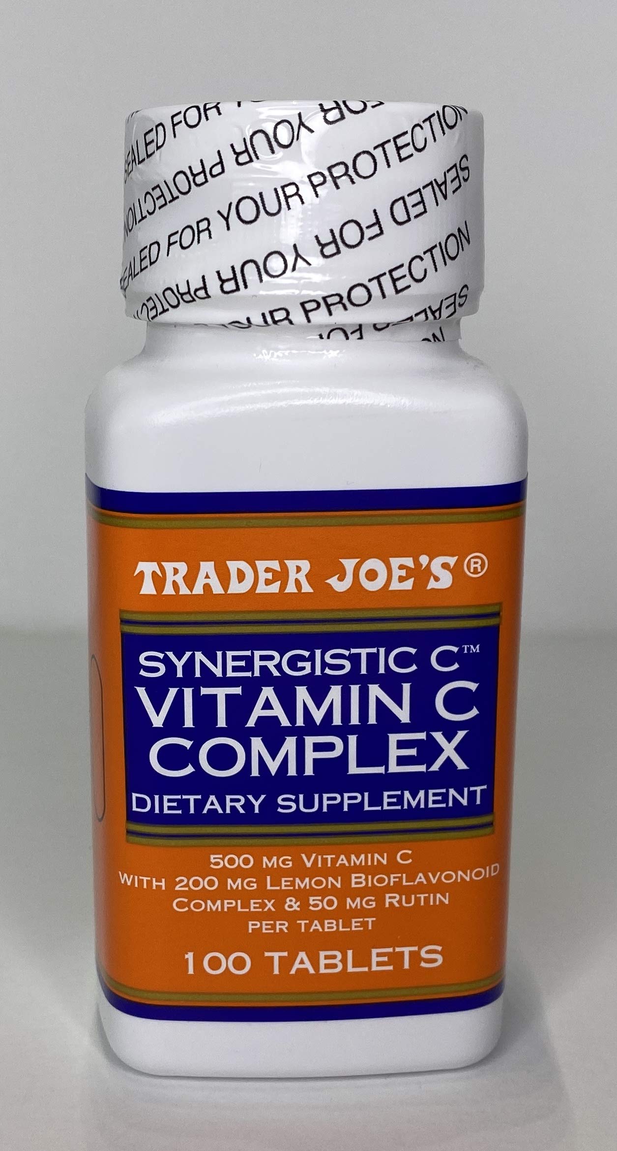 TJ's complejo vitamina C paquete y tabletas