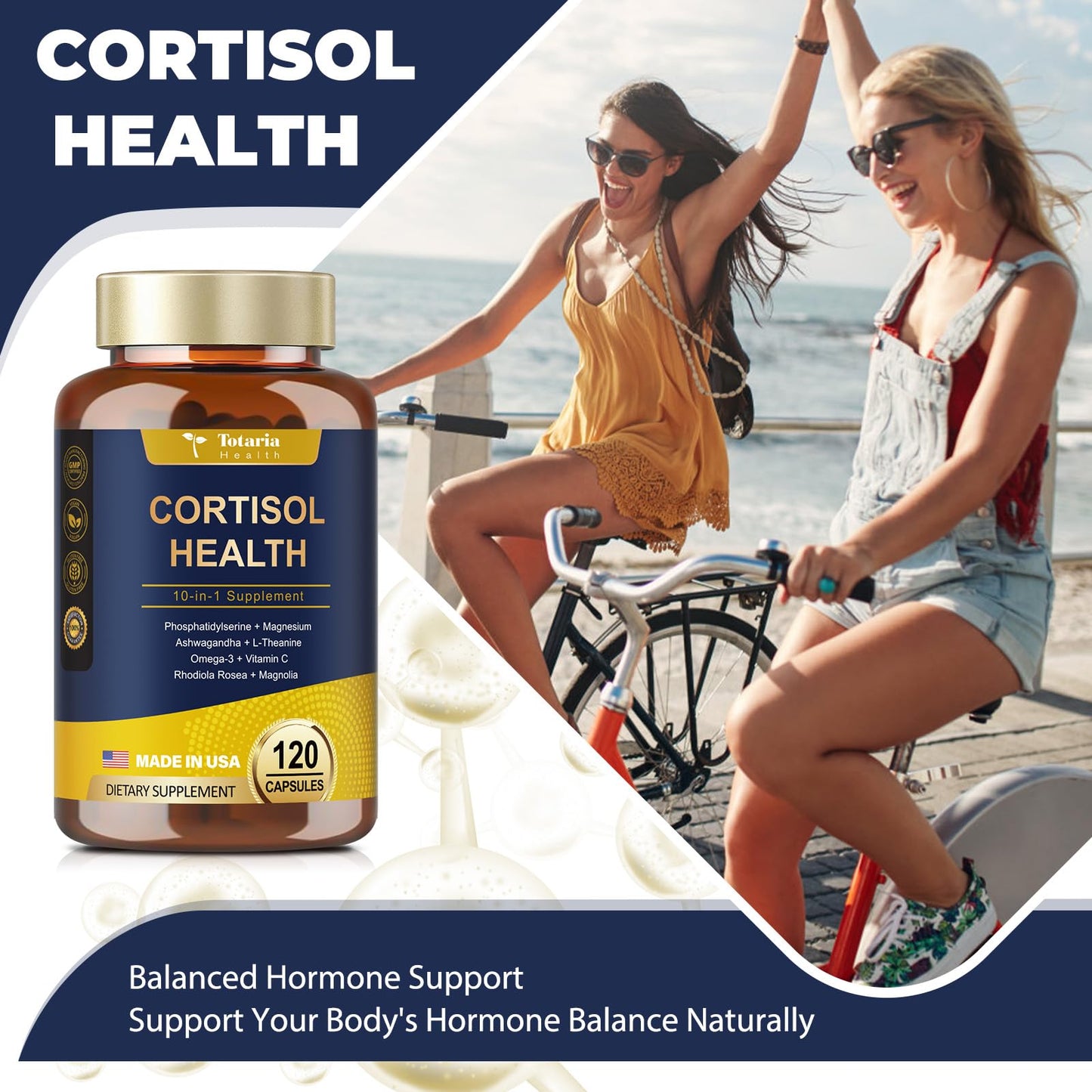 Totaria apoyo hormonal saludable con cápsulas Cortisol