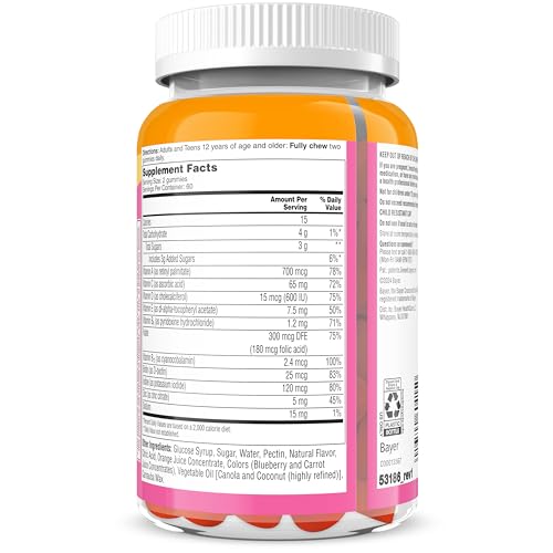 trasera botella multivitaminas adolescentes