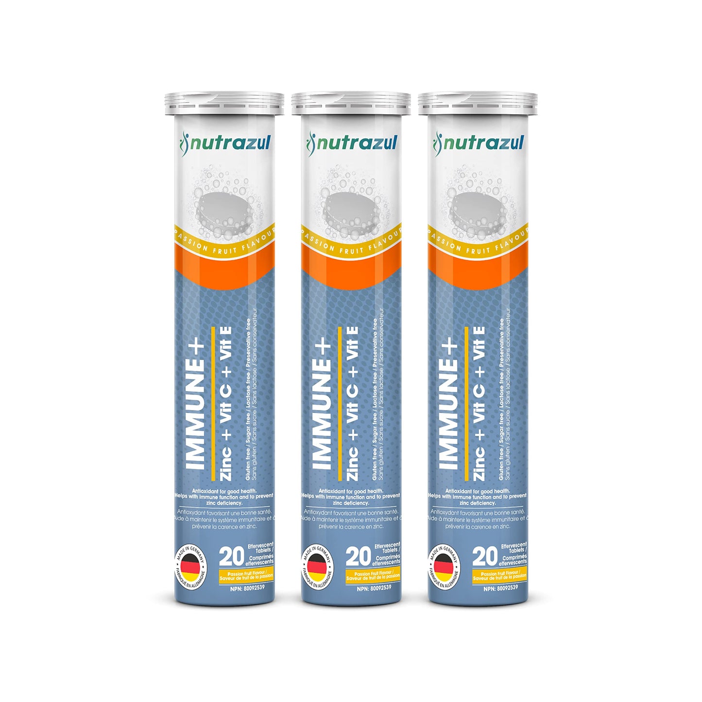 tres tubos de nutrazul immune+ juntos