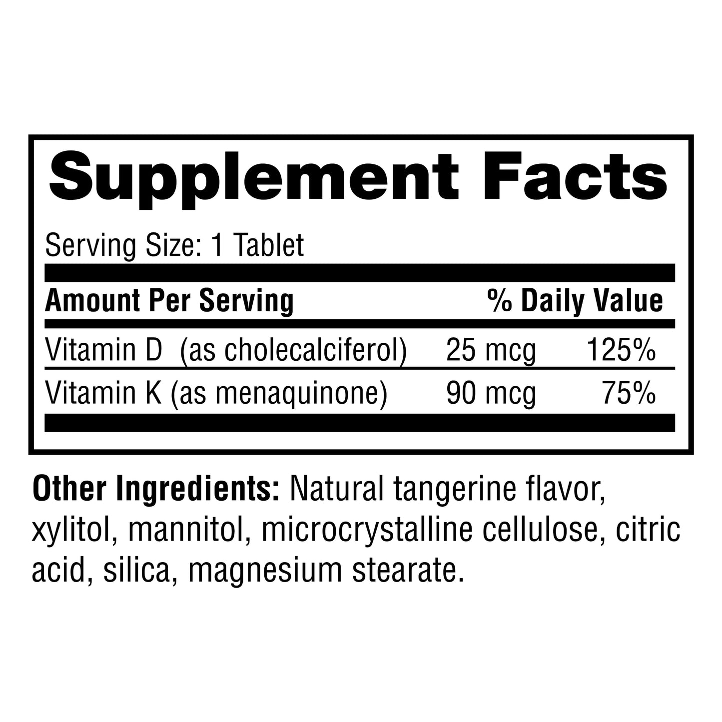 Paquete Twinlab Vitamin D3 K2 presentado en caja