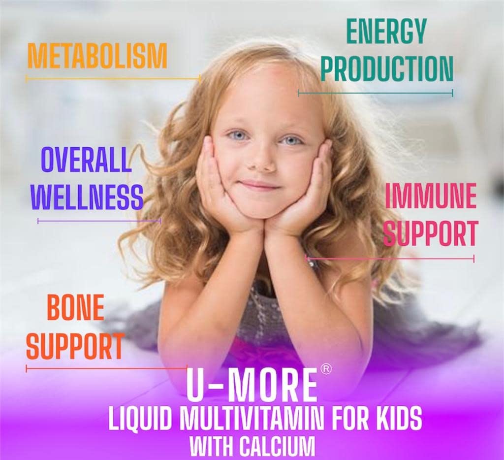 U-MORE jarabe multivitamínico para niños sabor agradable
