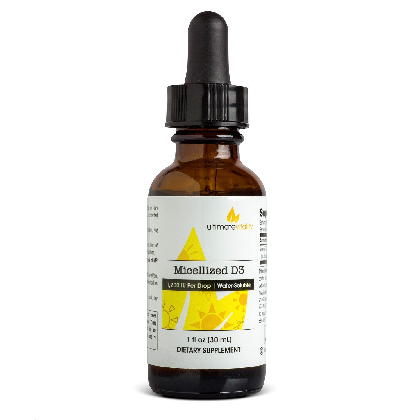 UltimateVitality Vitamina D3 líquida micelizada 1 onza