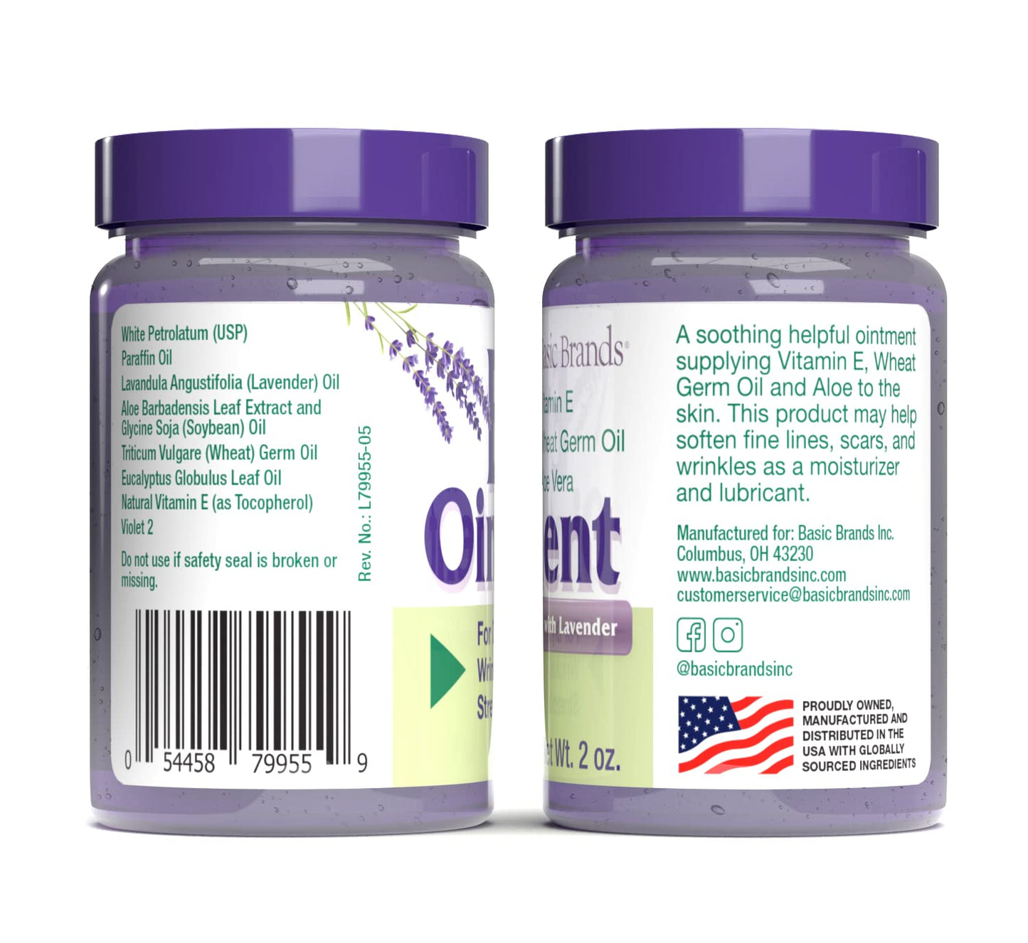 Ungüento hidratante vitamina E aroma lavanda pack 2 unidades