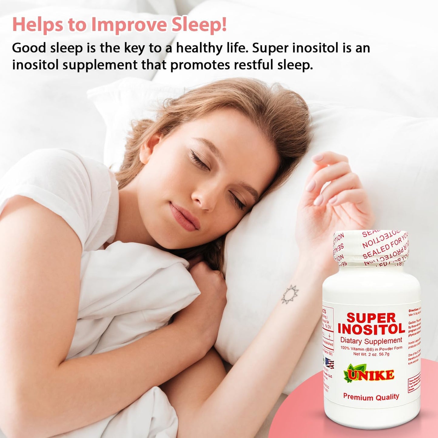 Unike Nutra Super Inositol apoyo salud ovárica y hormonal