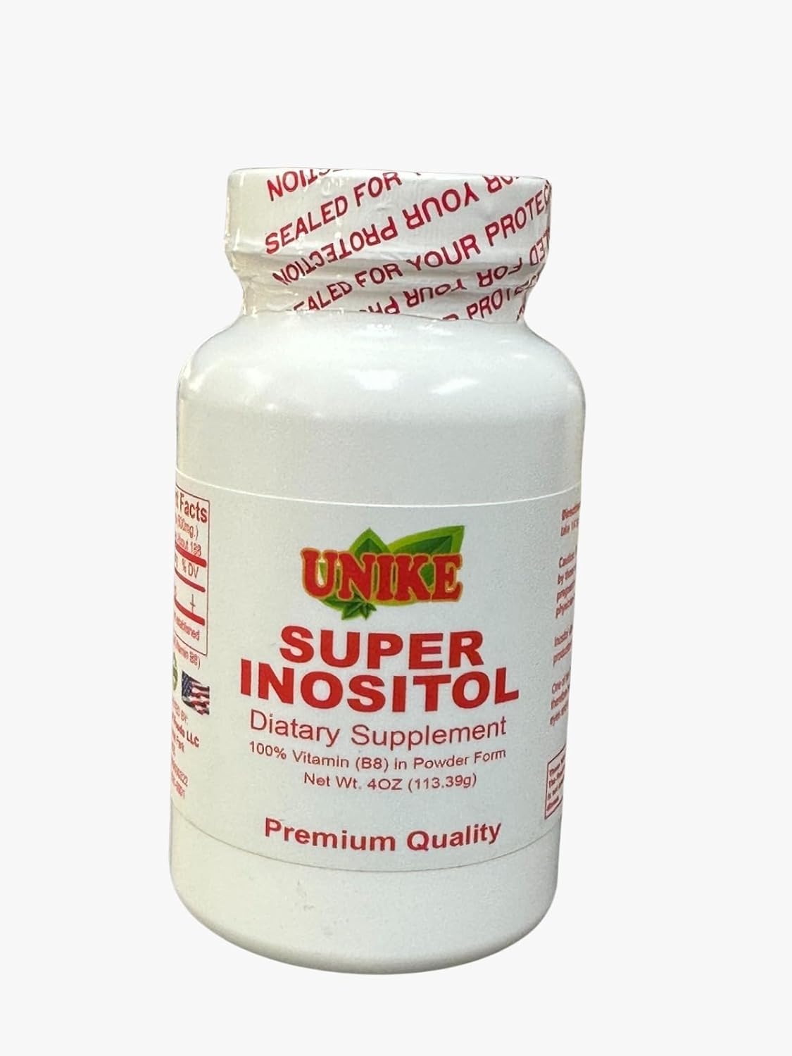Frasco de suplemento Unike Nutra Super Inositol para fertilidad y equilibrio hormonal