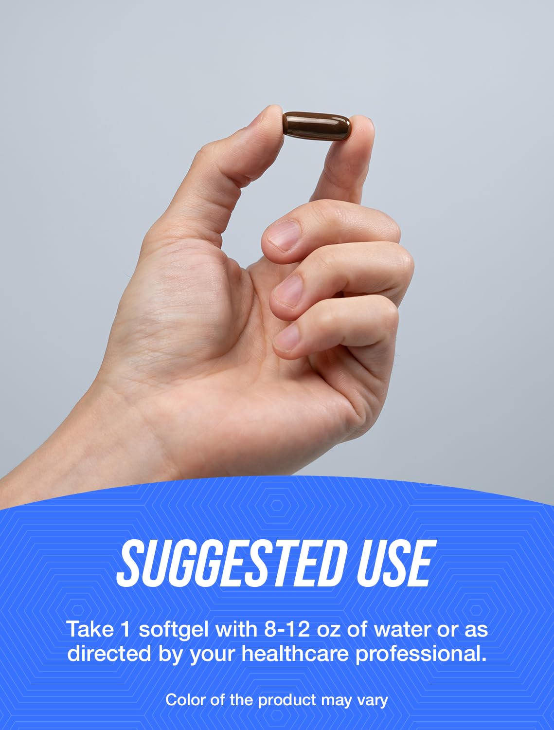 Uso sugerido para cápsulas de multivitaminas con agua