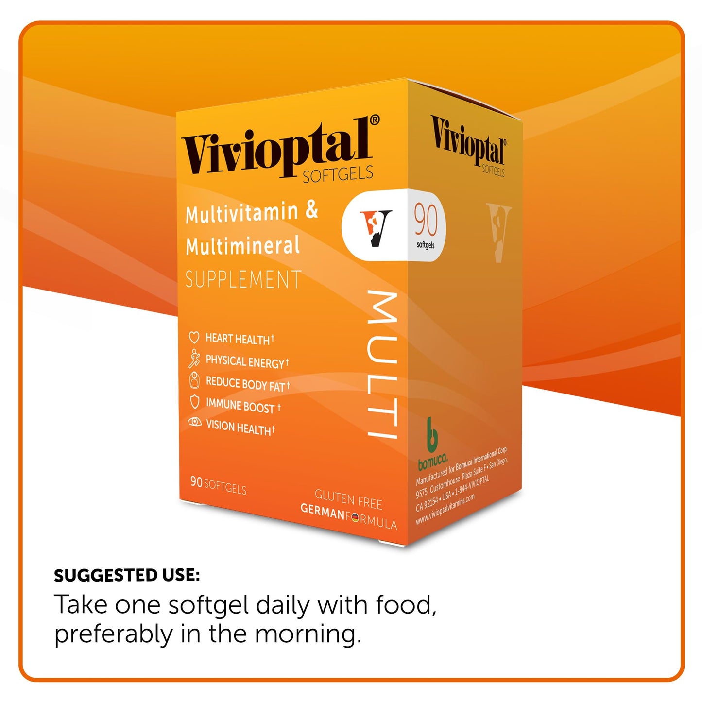 Sugerencia de uso para Vivioptal Multivitamínico en caja