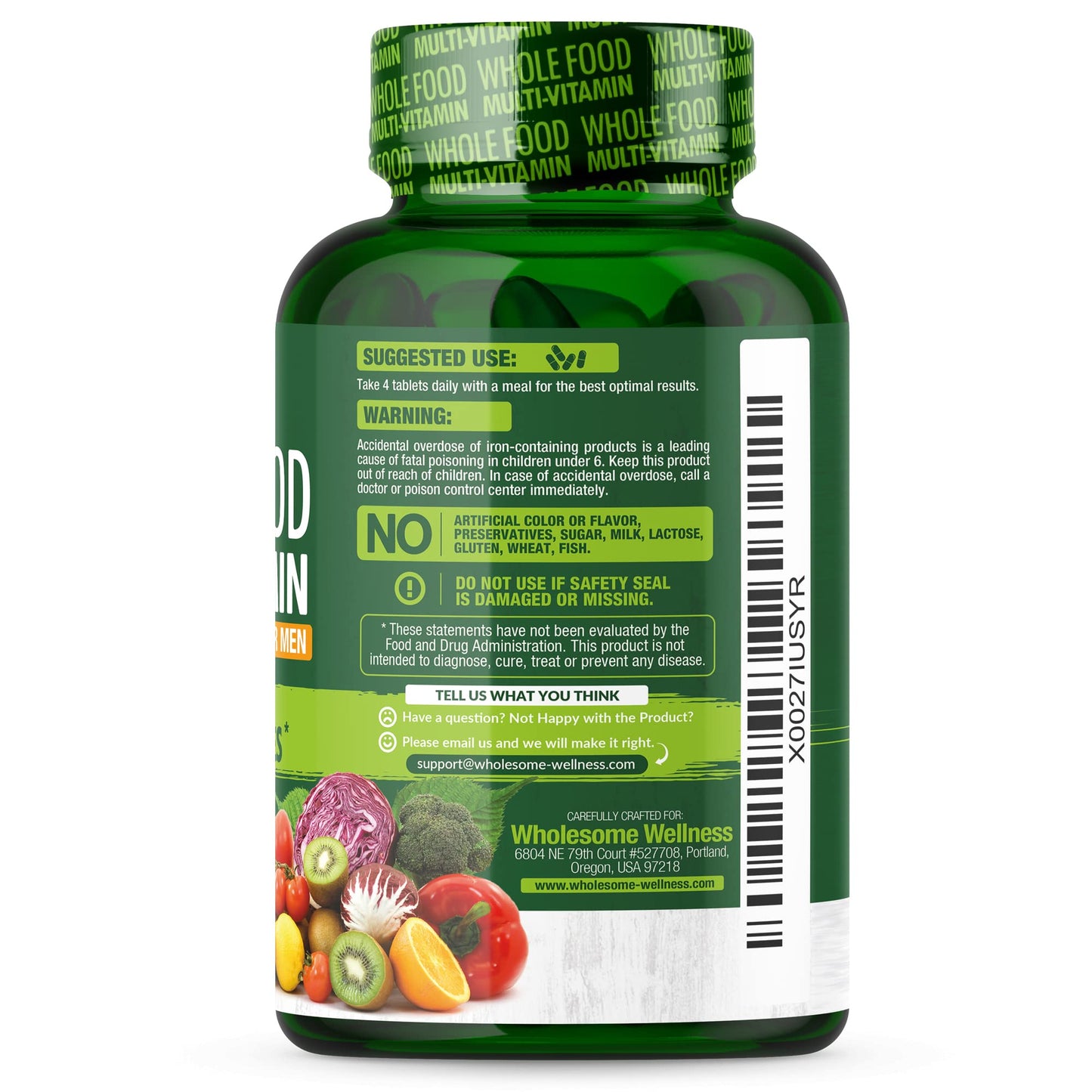Uso sugerido del Wholesome Wellness Multivitamínico para resultados óptimos