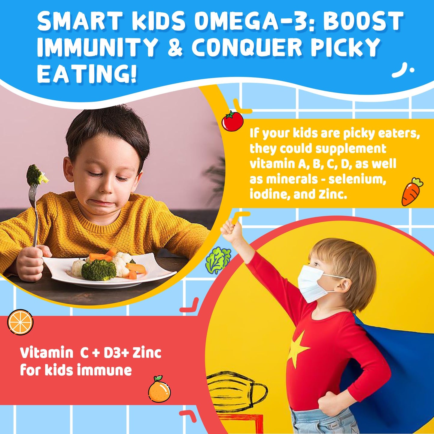 Varias gomitas salud Nextdia para niños de omega 3 e inositol