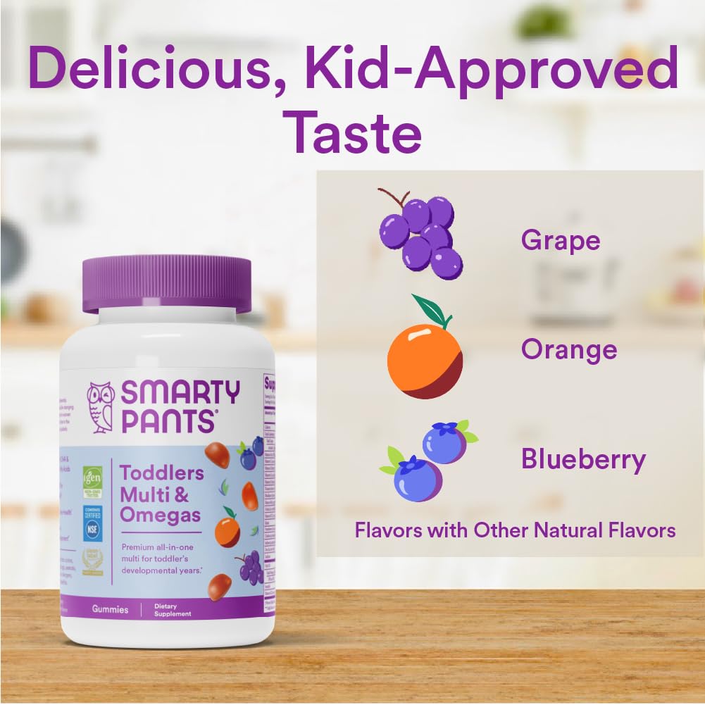 Varias gomitas SmartyPants multivitamínicas para niños pequeños