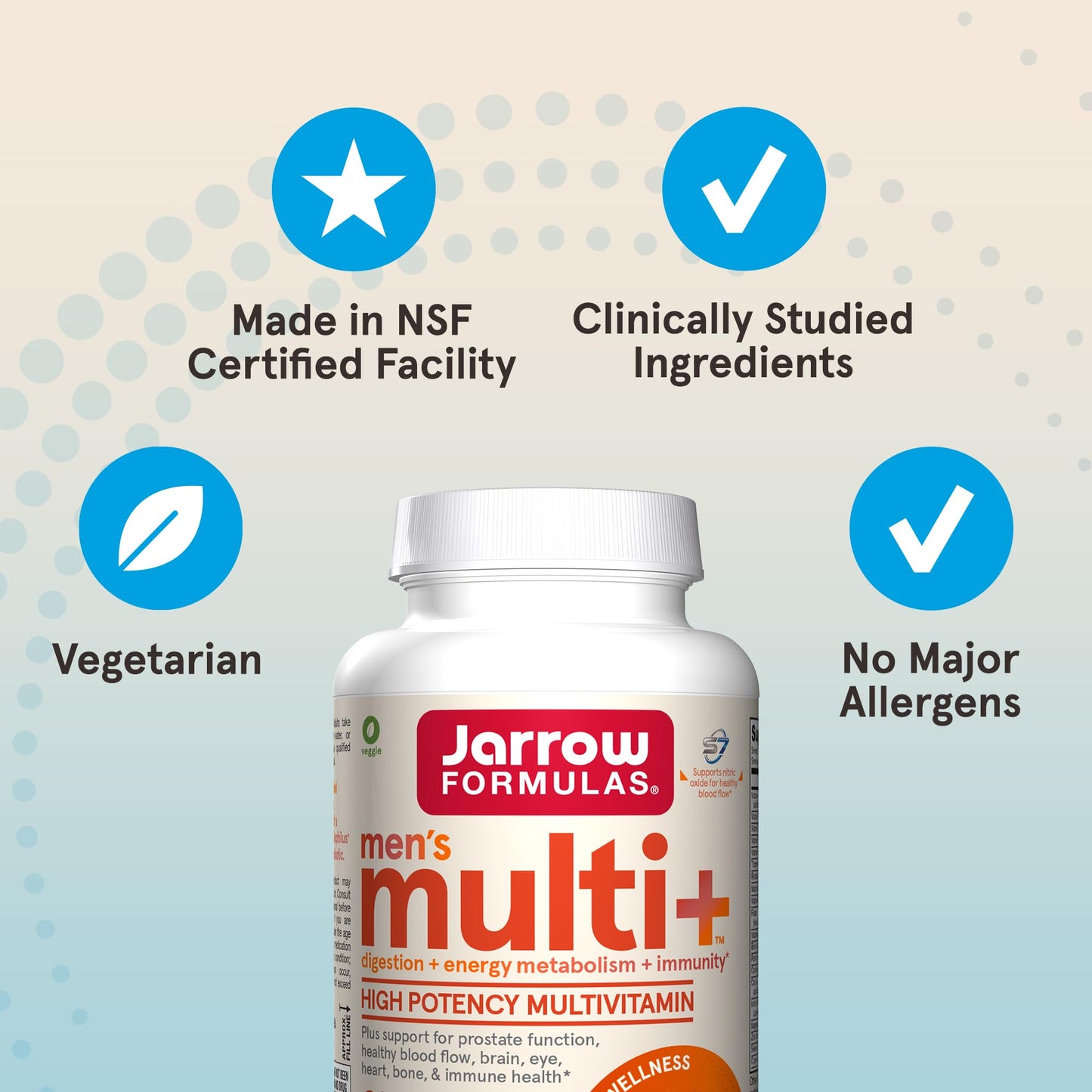 Vegetariano y sin alergenos principales Multivitamínico Hombres