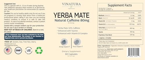 Vinatura Yerba Mate suplemento caja frontal