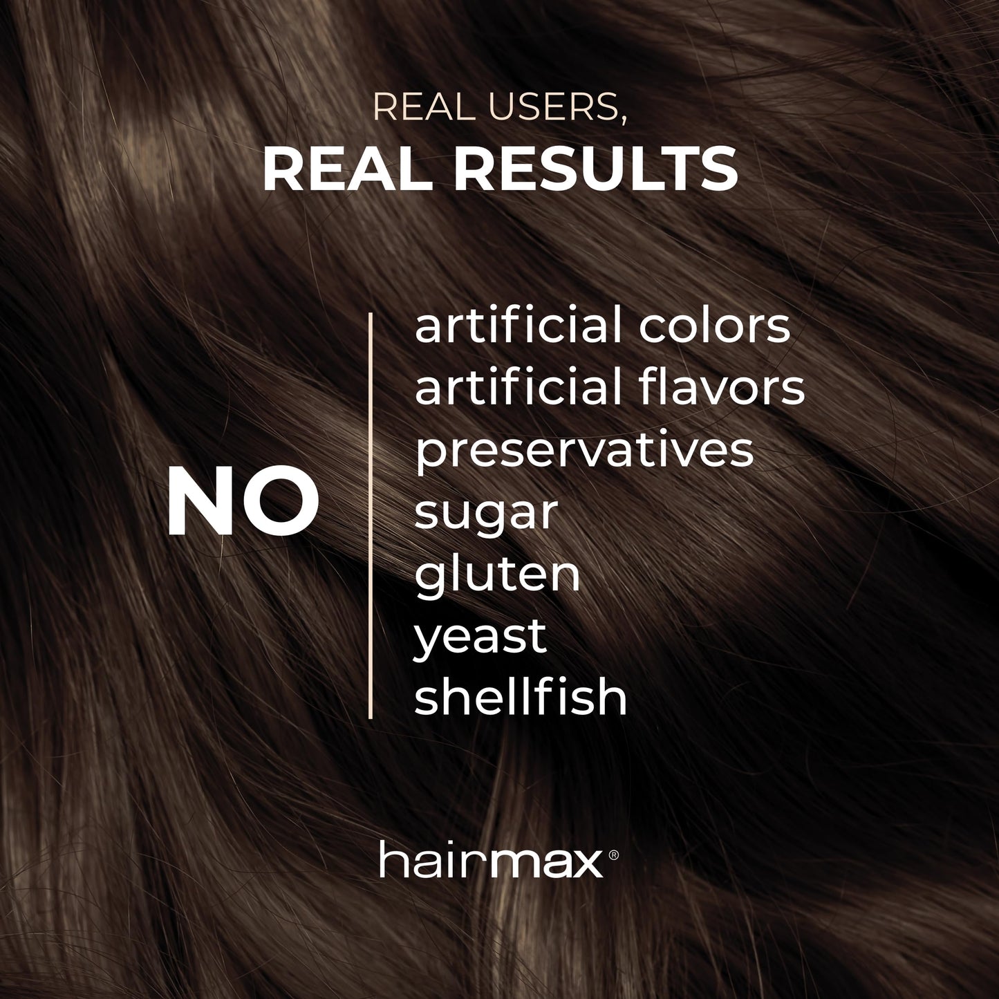 Vista frontal frasco Hairmax suplemento 2500 mcg biotina
