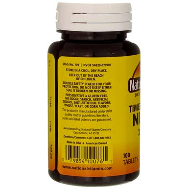Vista frontal Nature's Blend niacina 250 mg liberación prolongada