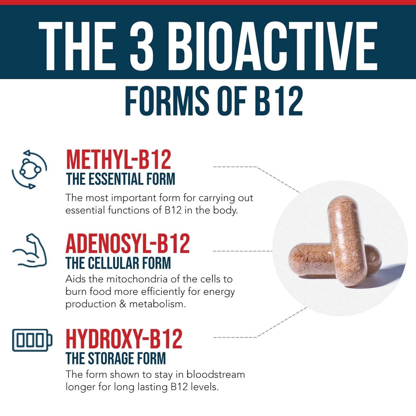 Vista lateral botella BioActive Vitamina B12 líquida