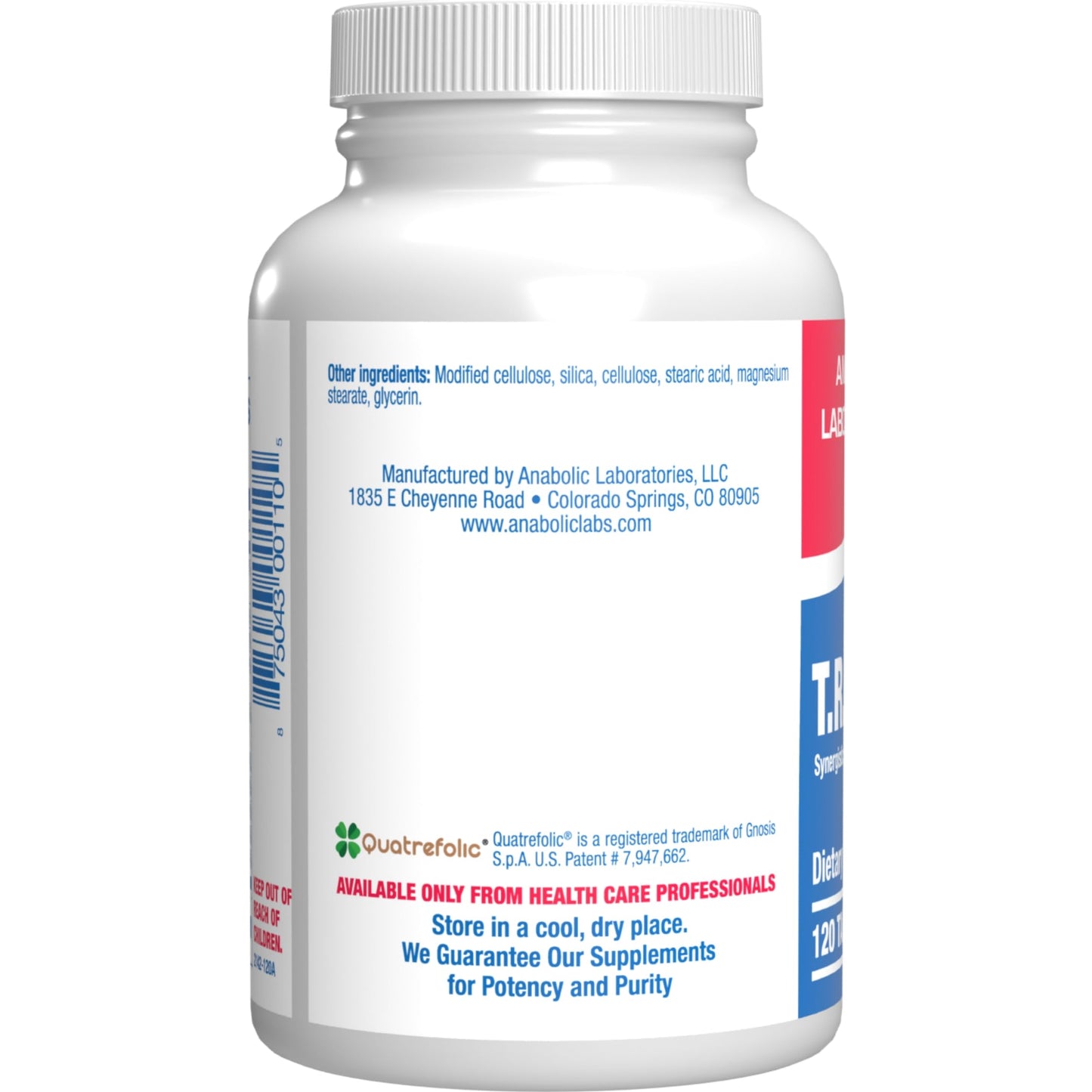 Vista lateral botella Super B Complex Anabolic Laboratories